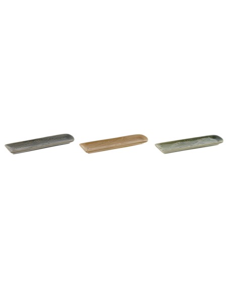 Suporte Home ESPRIT Grés 5,8 x 1,5 x 21,8 cm (3 Unidades)