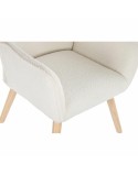 Butaca DKD Home Decor Natural Madera Poliéster Crema (65 x 75 x 96 cm)