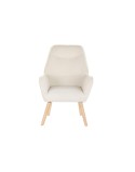 Butaca DKD Home Decor Natural Madera Poliéster Crema (65 x 75 x 96 cm)