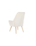 Butaca DKD Home Decor Natural Madera Poliéster Crema (65 x 75 x 96 cm)