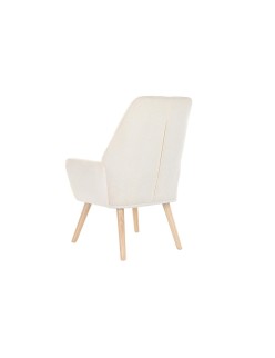 Butaca DKD Home Decor Natural Madera Poliéster Crema (65 x 75 x 96 cm)