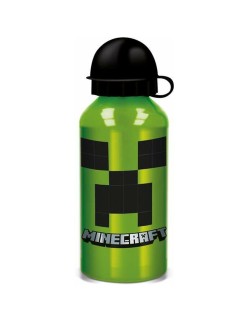 Garrafa Minecraft Creeper Green 400 ml Silicone Alumínio