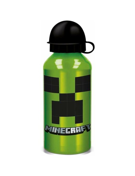 Garrafa Minecraft Creeper Green 400 ml Silicone Alumínio