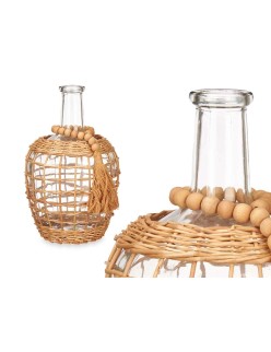Decorative container Brown Crystal 20 x 30 x 20 cm (4 Units)