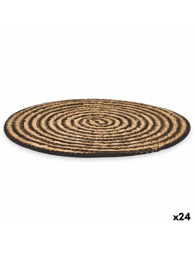 Dessous de plat Noir Coton Algues marines (24 Unités)