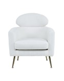 Poltrona Home ESPRIT Bianco Argentato Metallo 71 x 75 x 95 cm