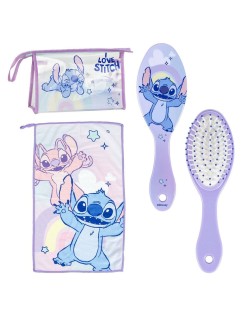 Nécessaire Com Acessórios Stitch Lilás 23 x 15 x 8 cm