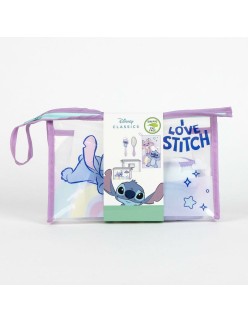 Nécessaire Com Acessórios Stitch Lilás 23 x 15 x 8 cm