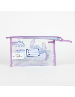 Nécessaire Com Acessórios Stitch Lilás 23 x 15 x 8 cm