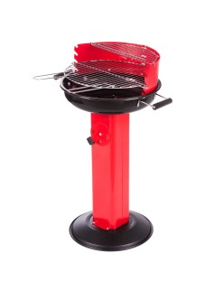 Churrasco Bella Preto Vermelho 58 x 54 x 88 cm