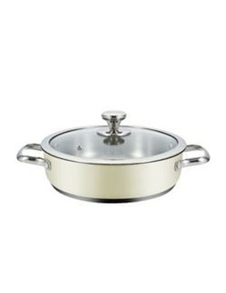 Caçarola com Tampa Haeger PA-24L.009A Bege Ø 24 cm