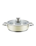 Casserole with lid Haeger PA-24L.009A Beige Ø 24 cm
