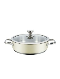 Caçarola com Tampa Haeger PA-24L.009A Bege Ø 24 cm