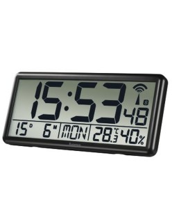Wall Clock Hama Jumbo Black Plastic