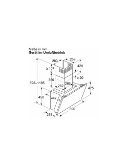 Hotte standard BOSCH DWK91LT60 Noir
