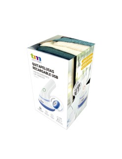 Rasoir Anti-Peluche Électrique Rechargeable TM Electron Blanc Compact