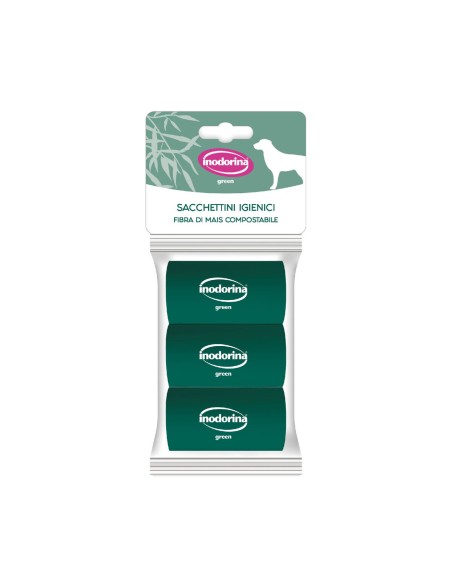 Sacs d'hygiène Inodorina Green Poop Vert (3 Unités)