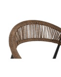 Stuhl Home ESPRIT Braun Schwarz Aluminium Rattan 56 x 60 x 78 cm