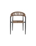 Stuhl Home ESPRIT Braun Schwarz Aluminium Rattan 56 x 60 x 78 cm