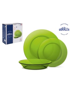Set di Stoviglie Duralex Lys 12 Pezzi Verde