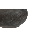 Vase Home ESPRIT Gris foncé Bois de paulownia Colonial Finition vieillie 24 x 24 x 27 cm