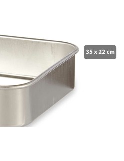 Pentola per arrosto Kinvara 100152 Argentato Alluminio 23,5 x 6 x 36 cm