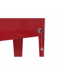 Fridge DKD Home Decor Red With wheels 74 x 43 x 80 cm Steel polypropylene 56 L (74 x 43 x 80 cm)