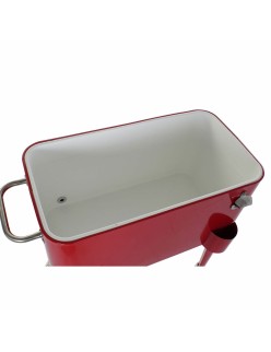Fridge DKD Home Decor Red With wheels 74 x 43 x 80 cm Steel polypropylene 56 L (74 x 43 x 80 cm)
