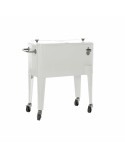 Portable Fridge DKD Home Decor White With wheels Steel PP (56 L) (74 x 43 x 80 cm)
