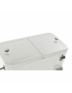 Portable Fridge DKD Home Decor White With wheels Steel PP (56 L) (74 x 43 x 80 cm)