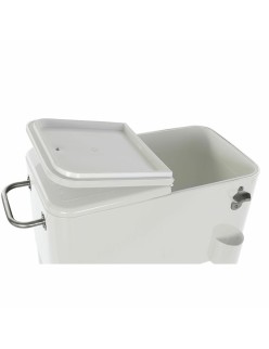 Portable Fridge DKD Home Decor White With wheels Steel PP (56 L) (74 x 43 x 80 cm)