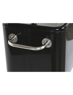 Portable Fridge DKD Home Decor 74 x 43 x 83 cm Black Steel Aluminium polypropylene 56 L