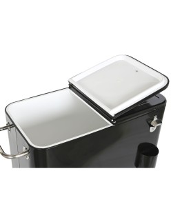 Portable Fridge DKD Home Decor 74 x 43 x 83 cm Black Steel Aluminium polypropylene 56 L