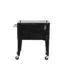 Portable Fridge DKD Home Decor 74 x 43 x 83 cm Black Steel Aluminium polypropylene 56 L