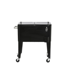 Portable Fridge DKD Home Decor 74 x 43 x 83 cm Black Steel Aluminium polypropylene 56 L
