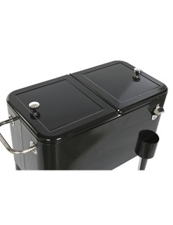Portable Fridge DKD Home Decor 74 x 43 x 83 cm Black Steel Aluminium polypropylene 56 L