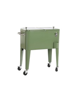 Portable Fridge DKD Home Decor 74 x 43 x 80 cm Steel Green polypropylene 56 L