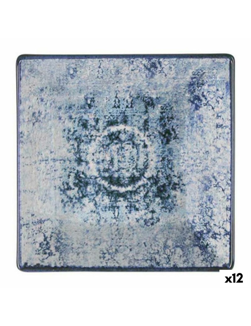 Piatto da Dolce La Mediterránea Electra Porcellana 18 x 18 x 2 cm (12 Unità)