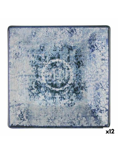 Piatto da Dolce La Mediterránea Electra Porcellana 18 x 18 x 2 cm (12 Unità)