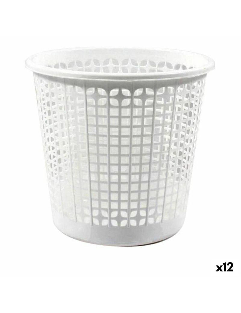 Papierkorb Dem Office Weiß (12 Stück) (ø 27 x 25,5 cm)