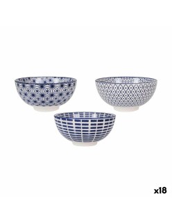 Schale Alfares Masako ø 15,5 x 7,7 cm Blau 15 x 7,3 cm (18 Stück)