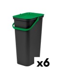 Poubelle recyclage Tontarelli Moda Noir Vert 24 L (6 Unités)
