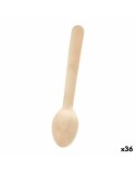 Couverts jetables Bois 36 Unités 16 x 3,3 x 1,7 cm