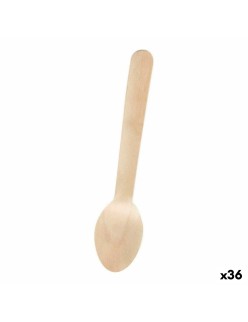 Couverts jetables Bois 36 Unités 16 x 3,3 x 1,7 cm