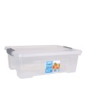 Boîte de rangement avec couvercle Dem Kira Transparent Plastique 10 L 40 x 28 x 13 cm (8 Unités)