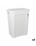 Laundry Basket Tontarelli Arianna With lid White 37,5 x 27,5 x 47 cm (6 Units)
