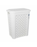 Laundry Basket Tontarelli Arianna With lid White 37,5 x 27,5 x 47 cm (6 Units)