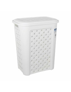 Laundry Basket Tontarelli Arianna With lid White 37,5 x 27,5 x 47 cm (6 Units)