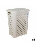 Panier à linge Tontarelli Arianna Avec couvercle Beige 37,5 x 27,5 x 47 cm (6 Unités)