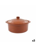 Tacho Azofra Barro cozido 24,5 x 23 x 16,7 cm Com tampa (3 Unidades)